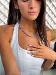 Blue Pearl Beads Necklace