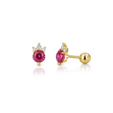 Ruby Cluster Studs