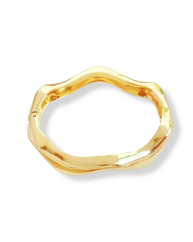 Irregular Chunky Golden Bangle