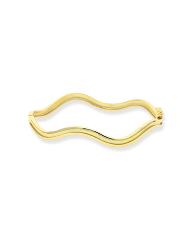 Waves of Gold Bangle