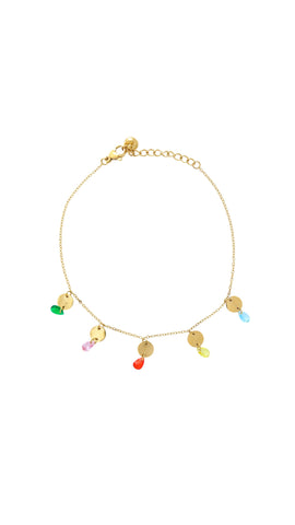 Coloured Rain Anklet